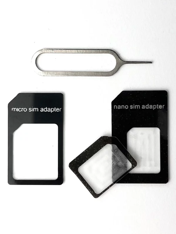 Adaptateur sim, nano, micro, standard avec pin d'éjection simsafe 2